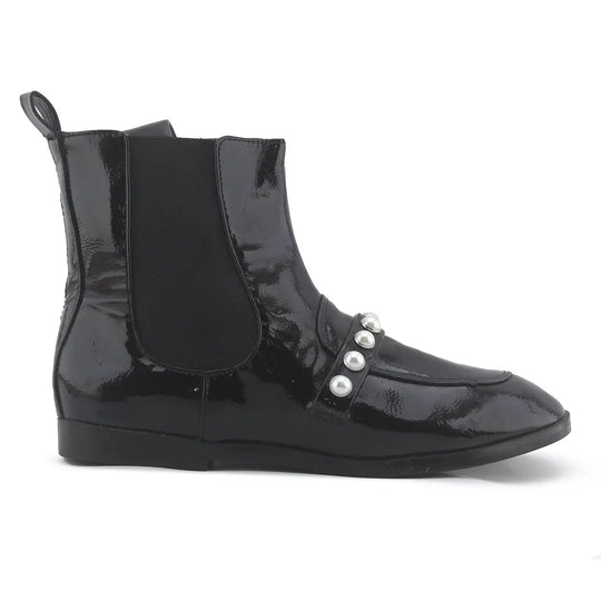 Zara Zipper Stretchable Chelsea Ankle Boots | 100% Synthetic Leather