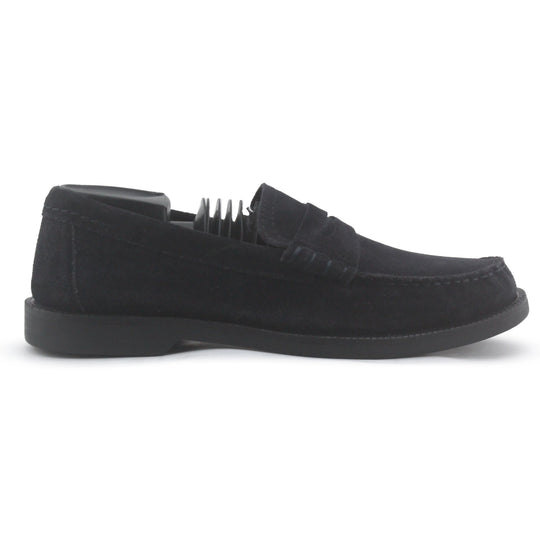Zara Suede Penny Strap Loafers