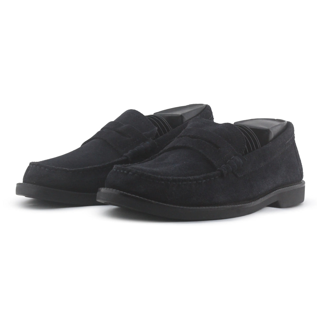 Zara Suede Penny Strap Loafers