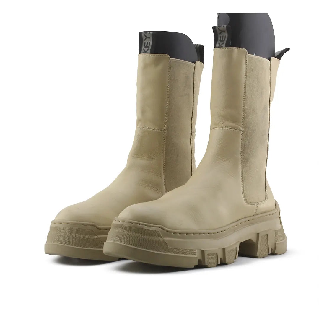 Keys Stretchable Combat Ankle Boots | 100% Authentic Leather