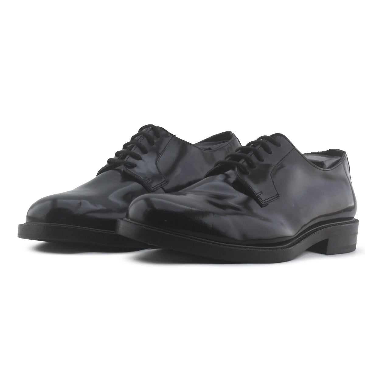 Zara Patent Rounded Lace Up Shoe