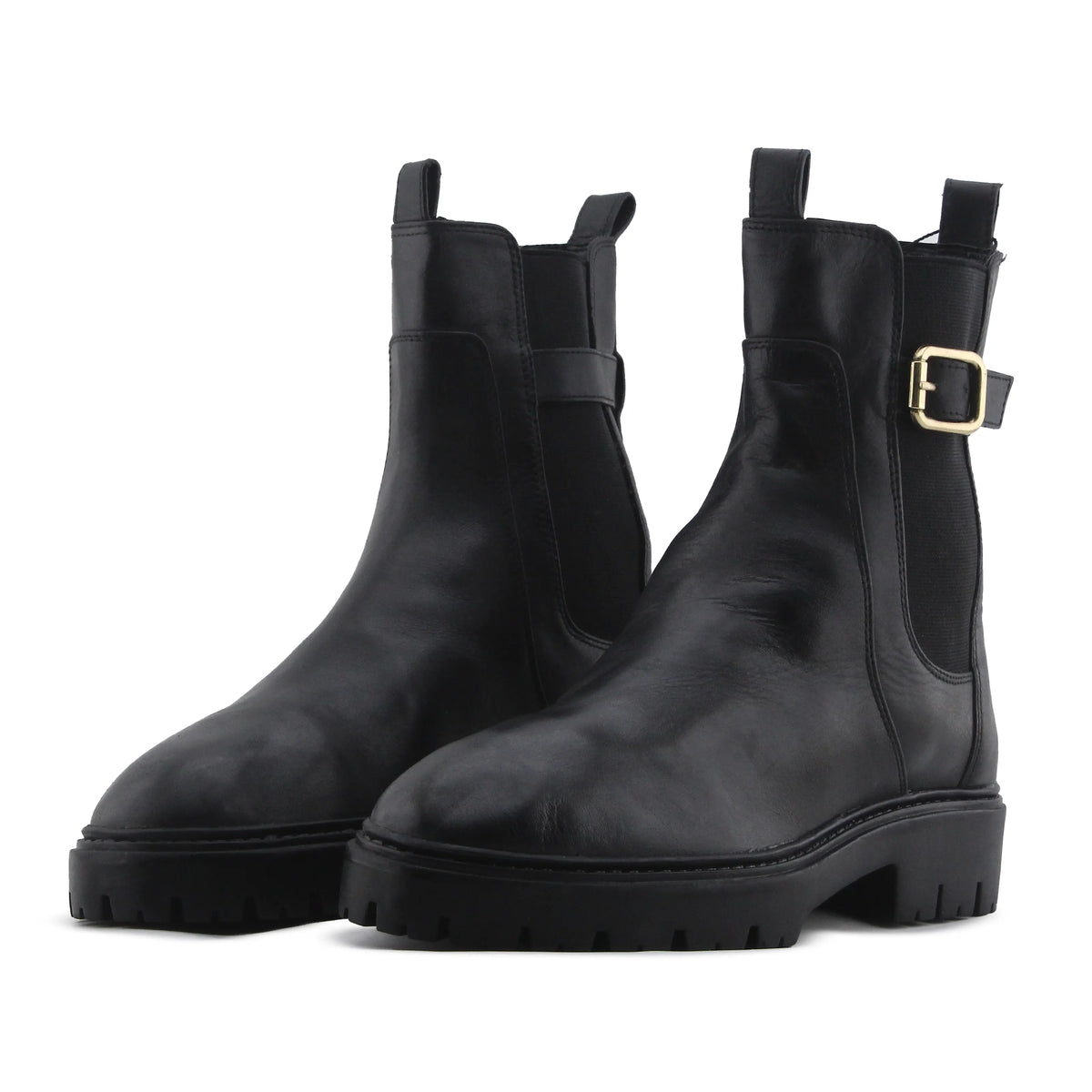 Zara Stretchable Buckle Strap Ankle Boot | 100% Authentic Leather
