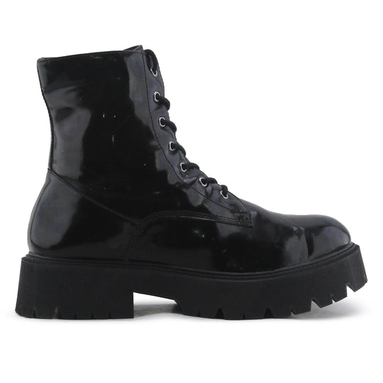 Berhska Zipper Combat Ankle Boot | 100% Authentic Leather