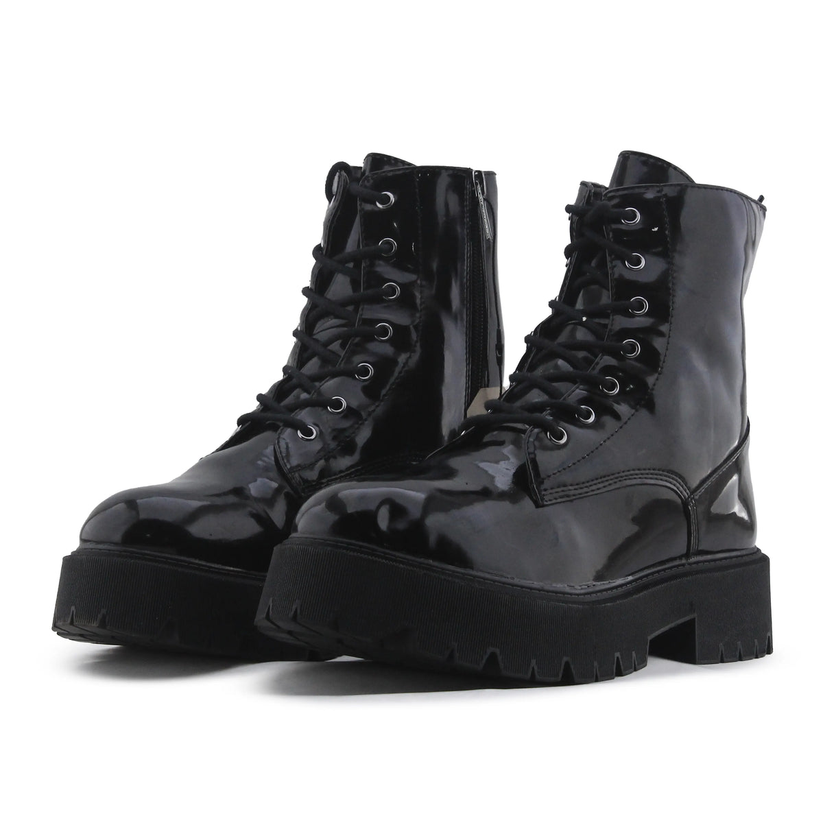 Berhska Zipper Combat Ankle Boot | 100% Authentic Leather
