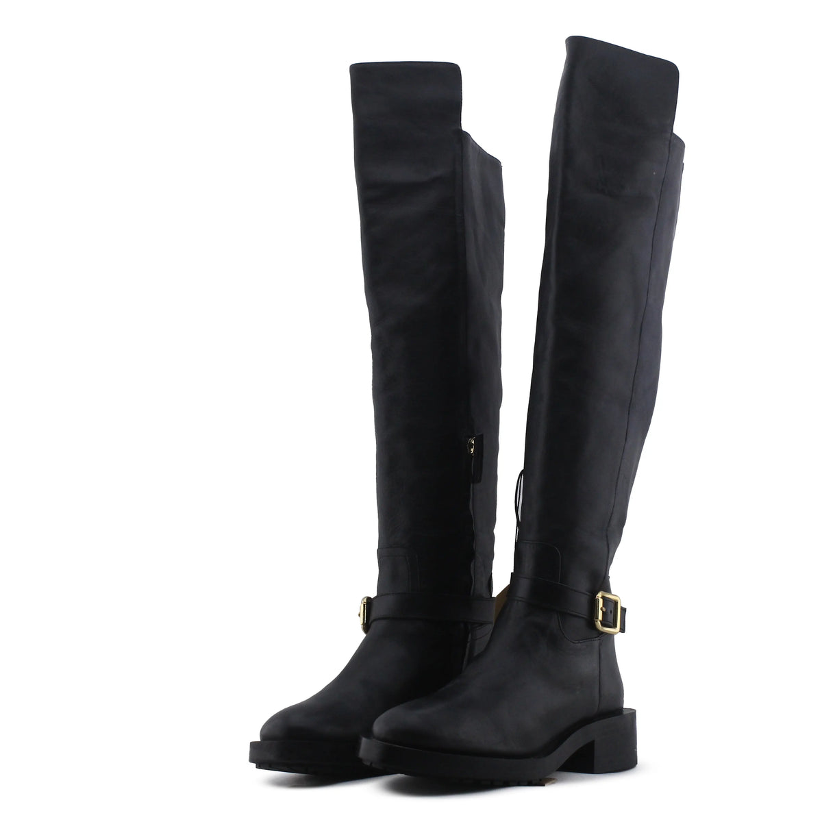 Zara Zipper Buckle Strap Over The Knee Boot | 100% Authentic Leather