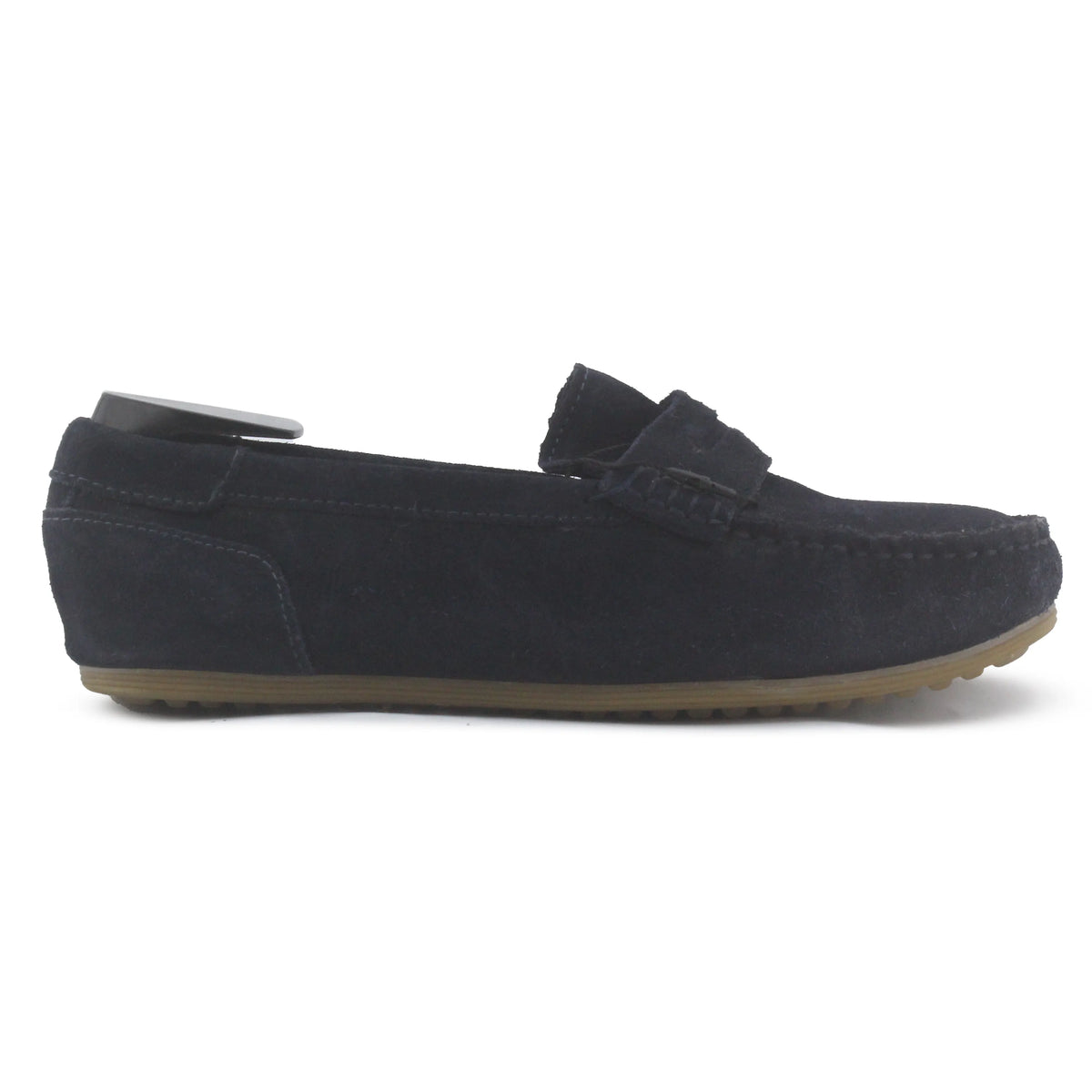 Zara Suede Penny Strap Loafers