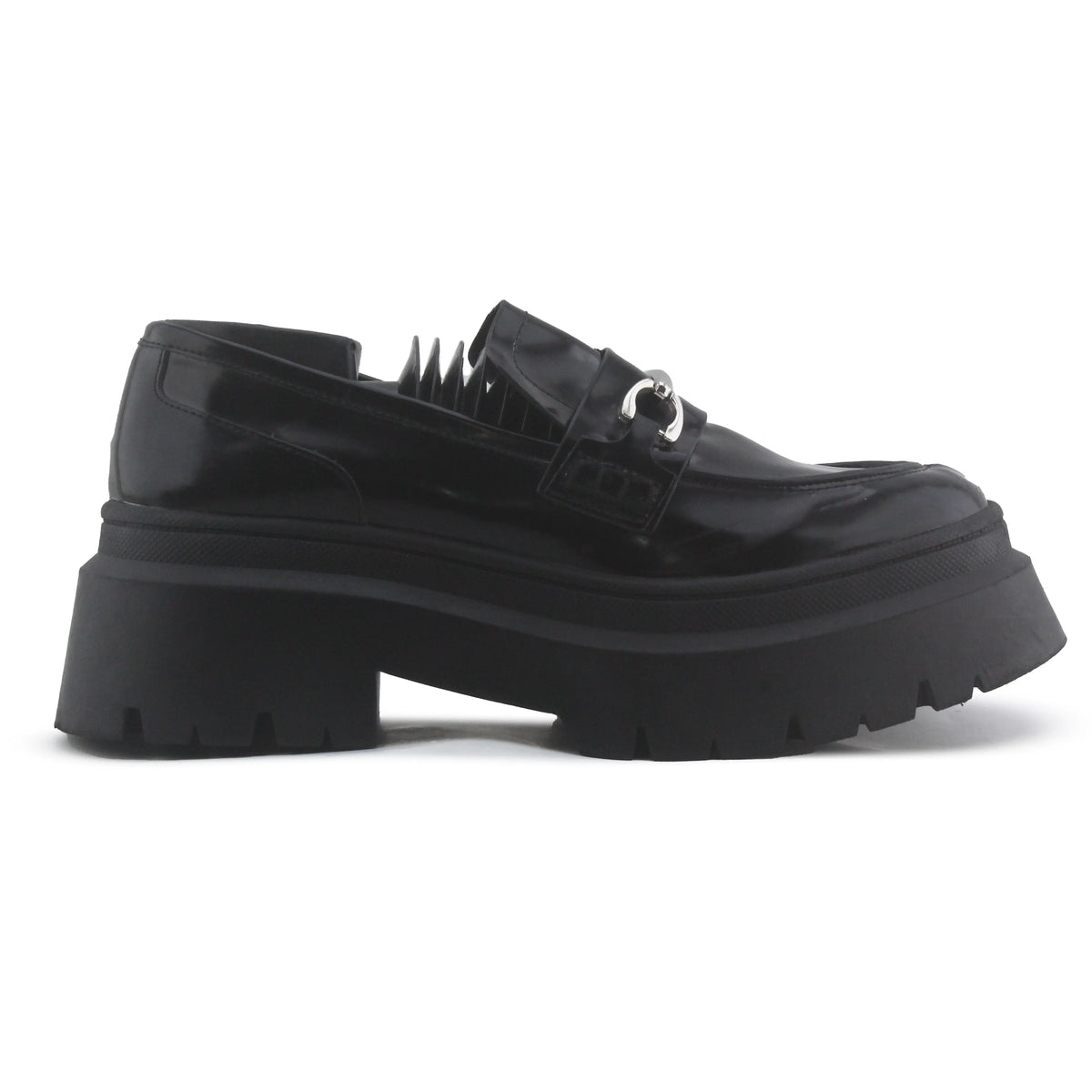 Pull & Bear Patent Penny Strap Chunky Shoe