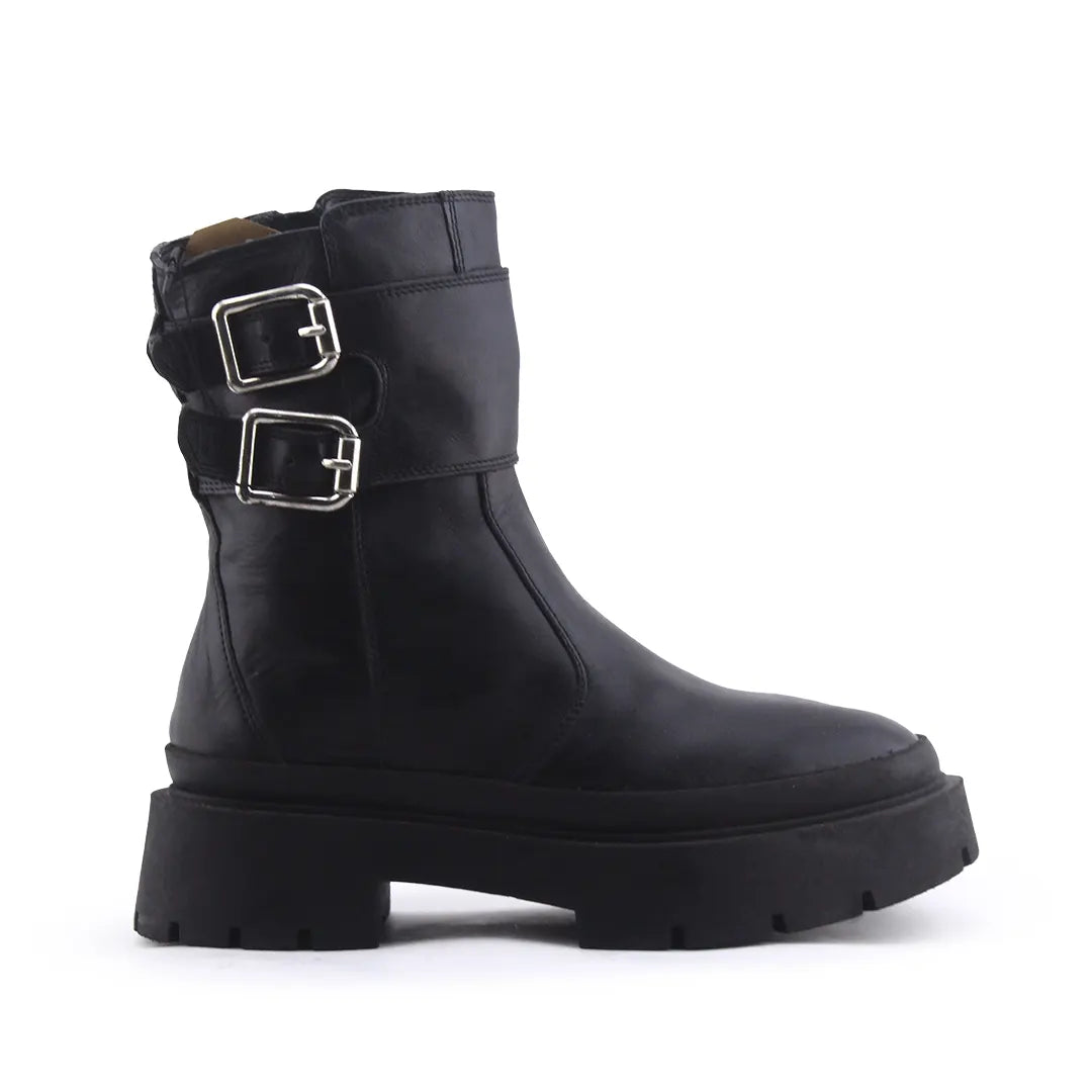 Zara Zipper Buckle Strap Ankle Boot | 100% Authentic Leather