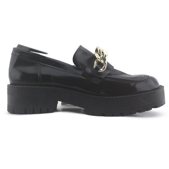 Zara Patent Penny Strap Chunky Loafers