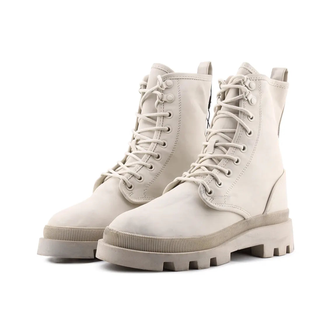 Pull & Bear Lace Up Ankle Boot | 100% Authentic Leather