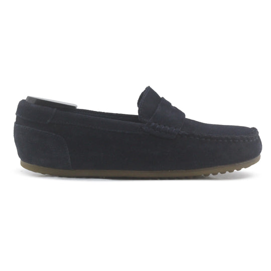 Zara Suede Penny Strap Loafers