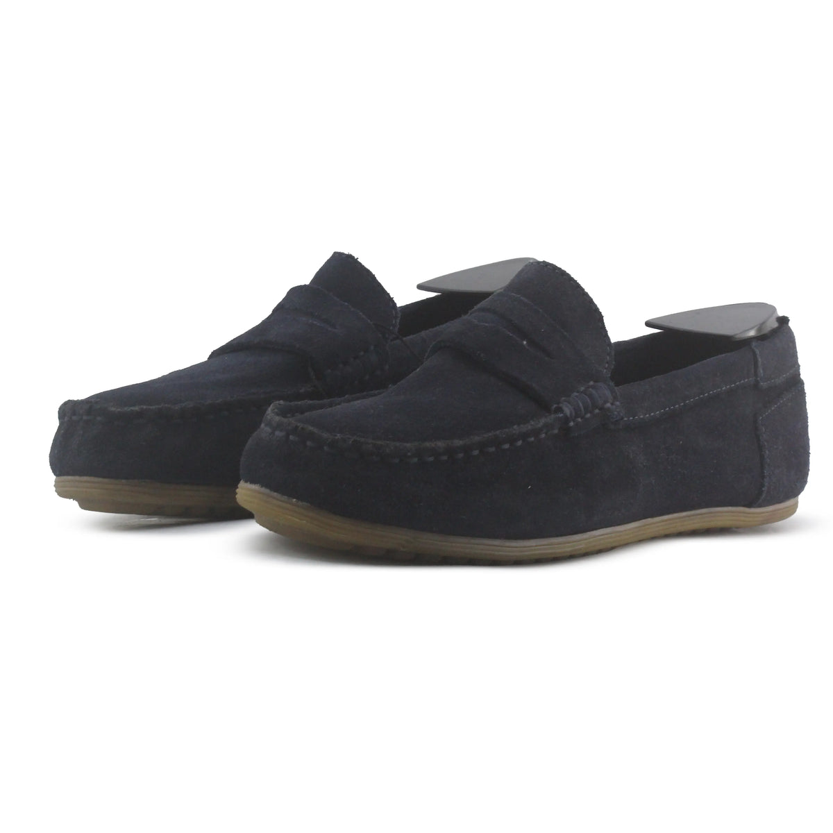 Zara Suede Penny Strap Loafers