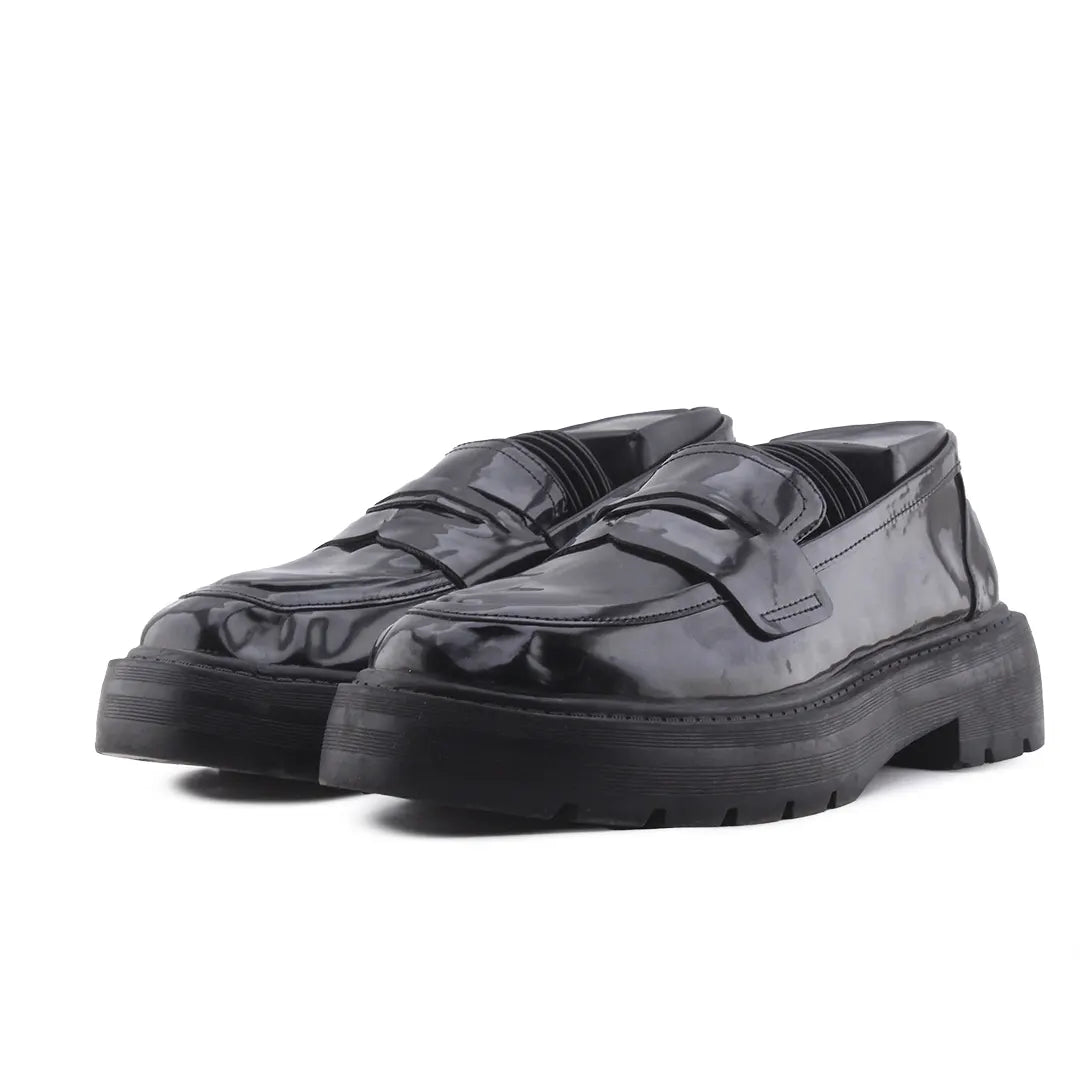 Bershka Patent Penny Strap Loafers