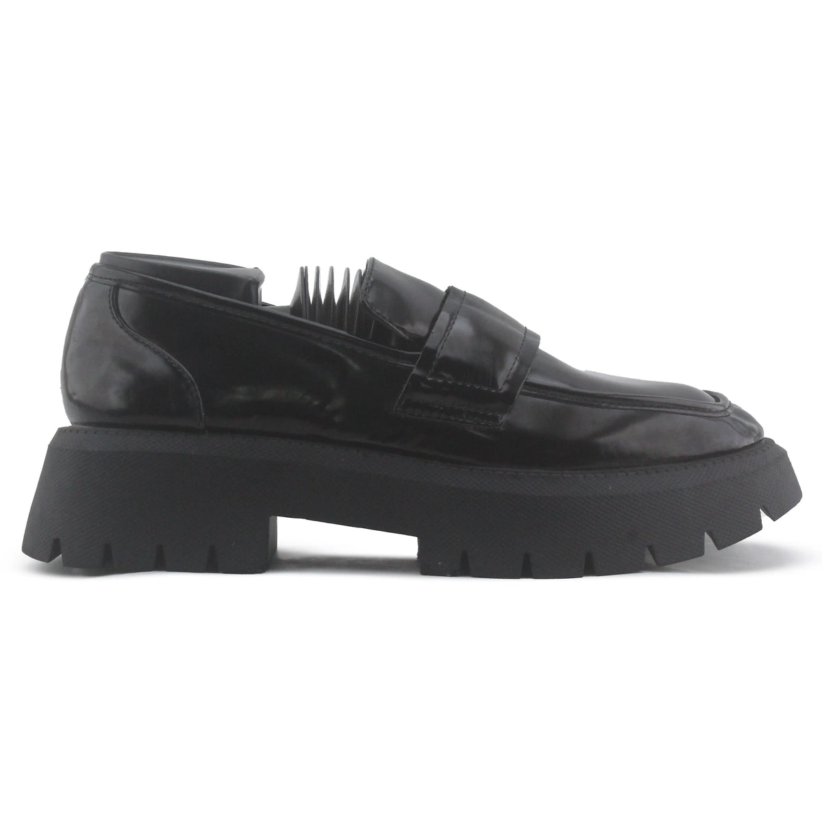 Zara Patent Penny Strap Loafers