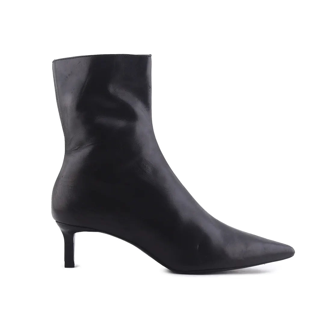 Massimo Dutti Zipper Ankle Boot | 100% Authentic Leather