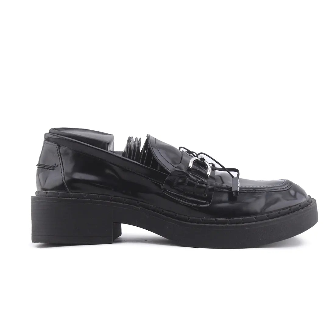 Zara Patent Penny Strap Loafers