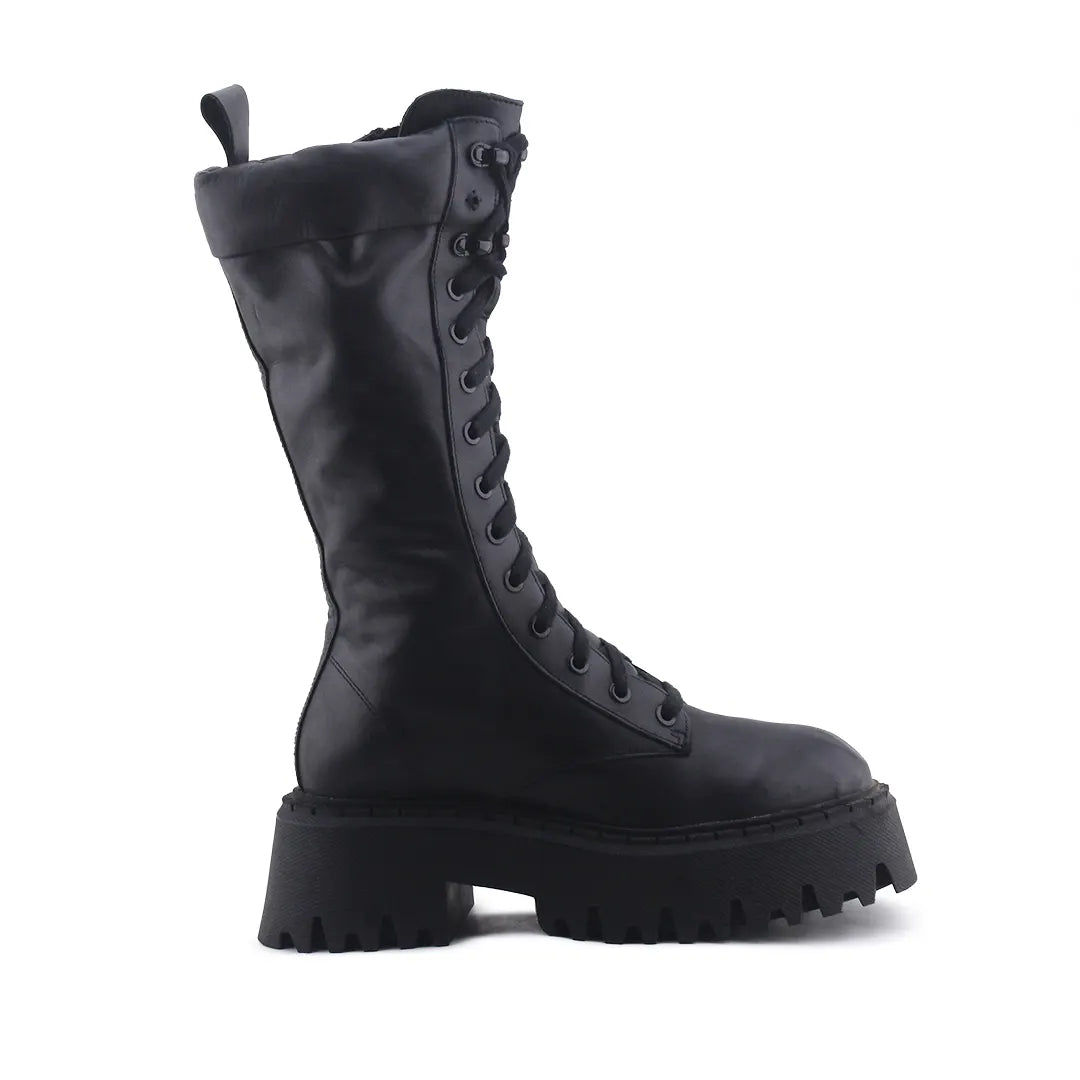 Zara Zipper Lace Up Ankle Boot | 100% Authentic Leather