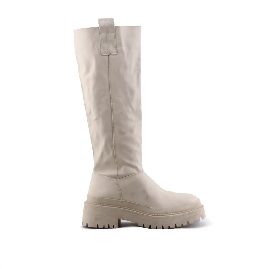 Stradivarius Zipper Knee High Boot | 100% Authentic Leather