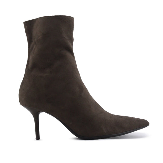 Zara Zipper Suede Ankle Boot