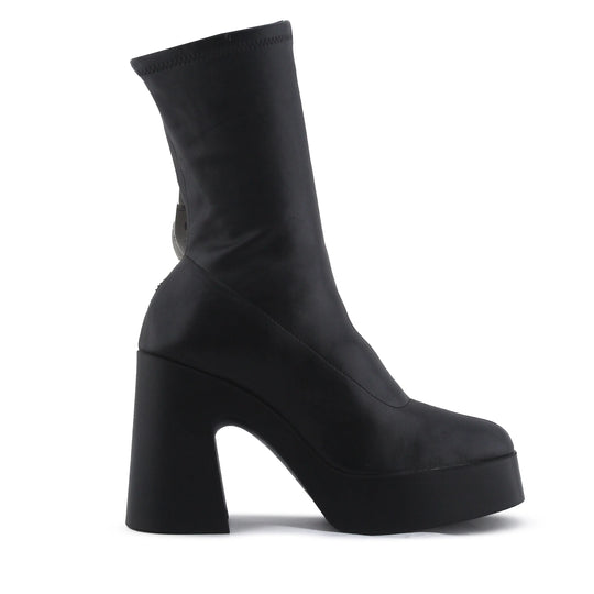 Stradivarius Zipper Platform Ankle Boot | 100% Authentic Leather