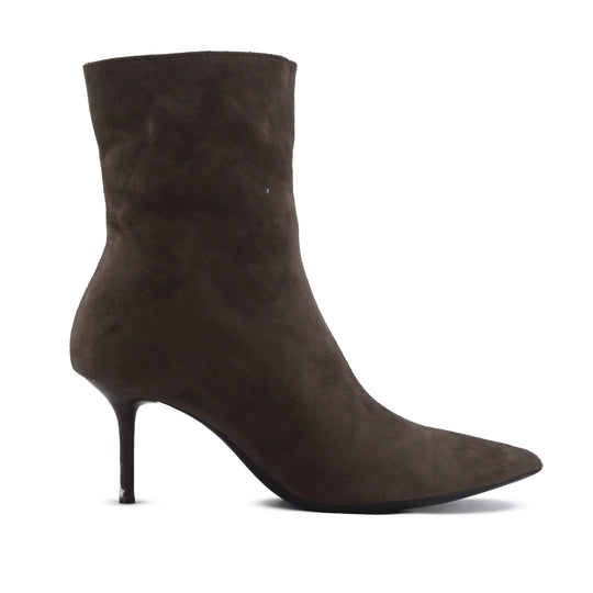 Zara Zipper Suede Ankle Boot