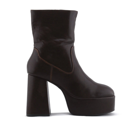 Bershka Zipper Platform Ankle Boot | 100% Authentic Leather