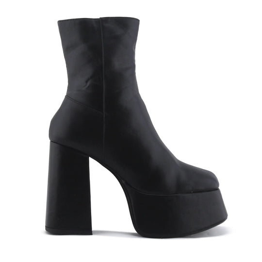 Bershka Zipper Platform Ankle Boot | 100% Authentic Leather
