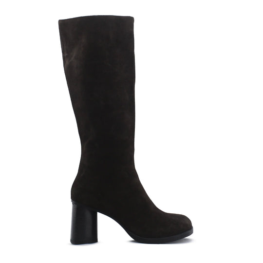 Zara Zipper Suede Knee High Boot