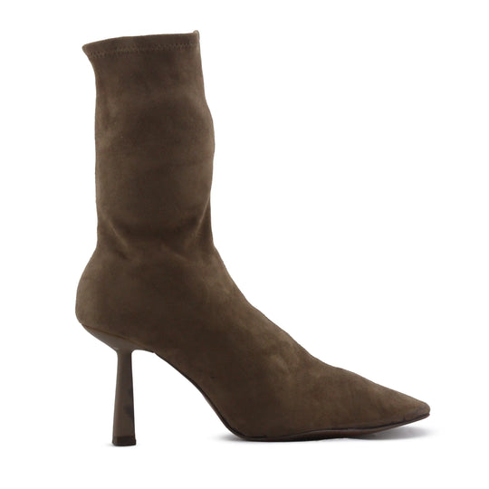 Zara Zipper Suede Ankle Boot