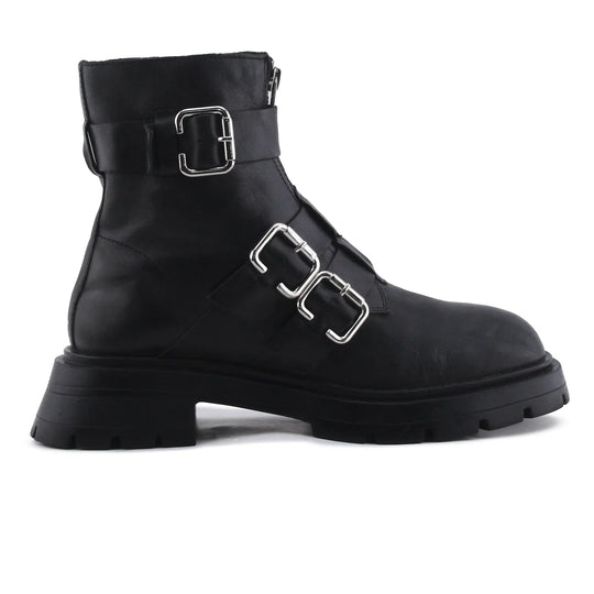 Zara Zipper Buckle Strap Ankle Boot | 100% Authentic Leather