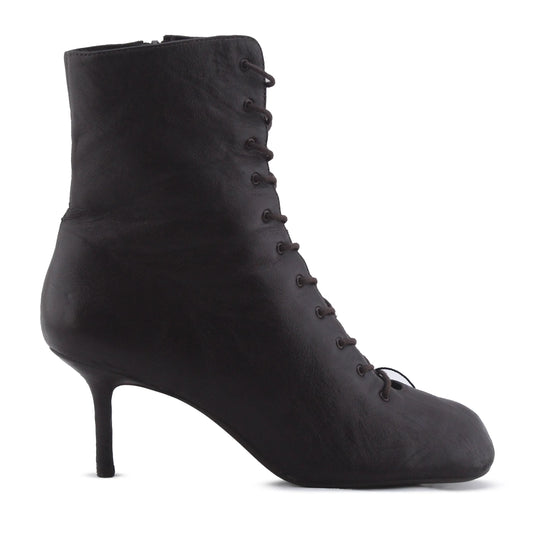 Zara Zipper Lace Up Ankle Boot | 100% Authentic Leather