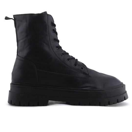 Stradivarius Zipper Lace Up Ankle Boot | 100% Authentic Leather