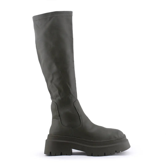 Pull & Bear Zipper Knee High Boot | 100% Authentic Leather