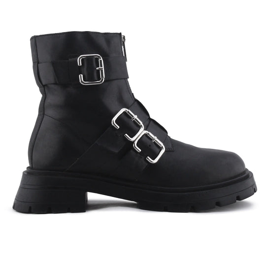 Zara Zipper Buckle Strap Ankle Boot | 100% Authentic Leather