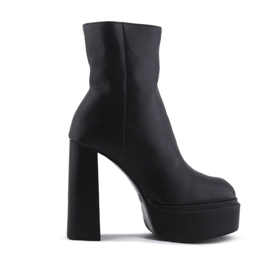 Zara Zipper Platform Ankle Boot | 100% Authentic Leather