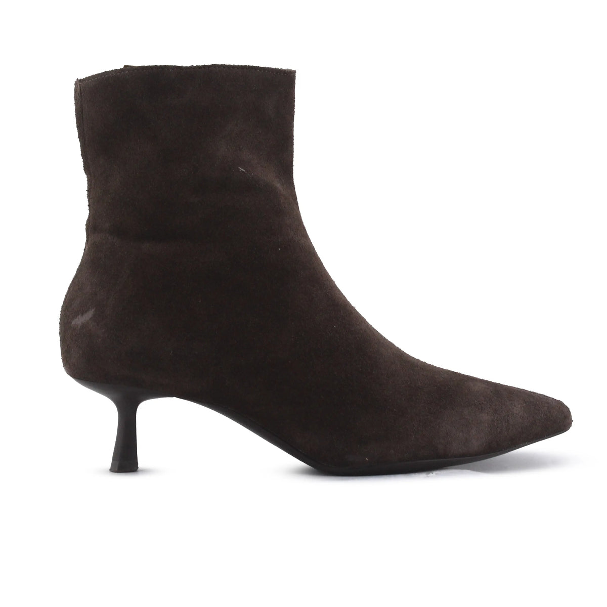 Stradivarius Zipper Suede Ankle Boot