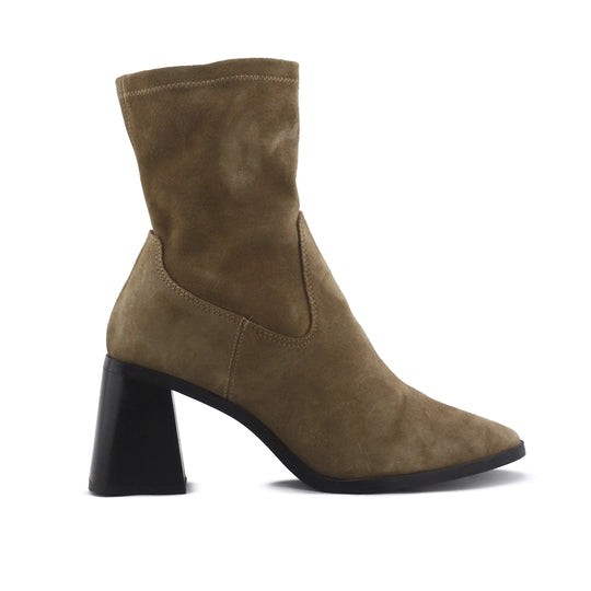 Zara Zipper Suede Ankle Boot