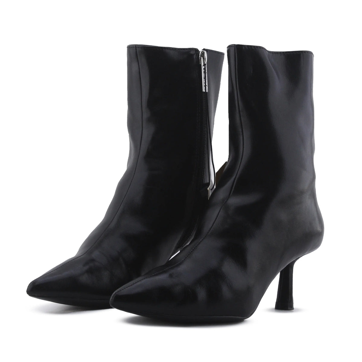 Bershka Zipper Ankle Boot | 100% Authentic Leather