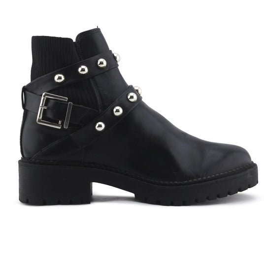 Stradivarius Stretchable Buckle Strap Ankle Boot | 100% Authentic Leather