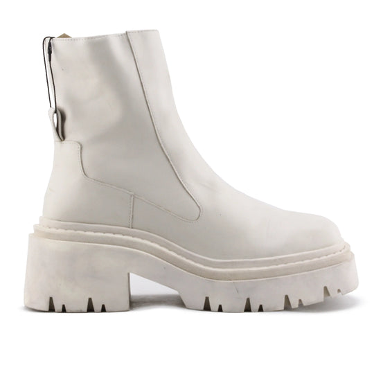 Zara Zipper Block Ankle Boot | 100% Authentic Leather