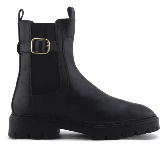 Zara Stretchable Buckle Strap Ankle Boot | 100% Authentic Leather