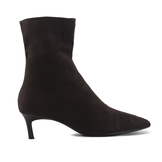Bershka Zipper Suede Ankle Boot