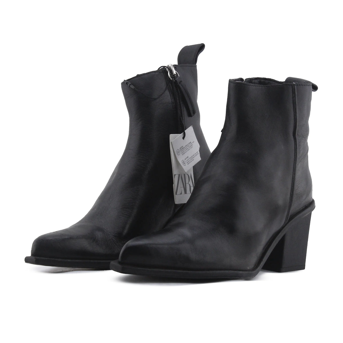 Zara Zipper Ankle Boot | 100% Authentic Leather