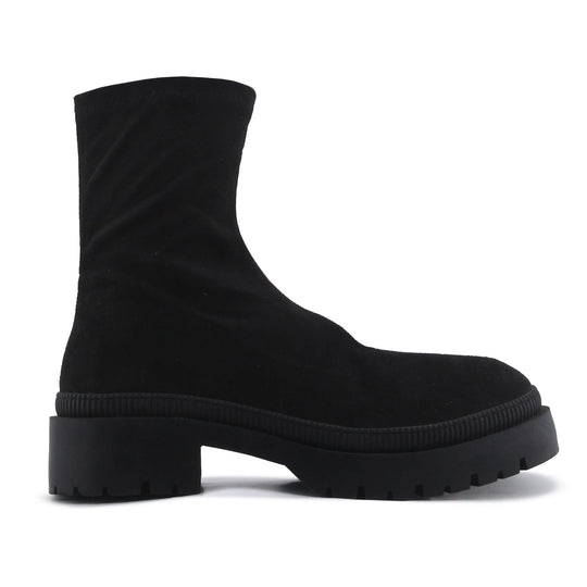 Lefties Zipper Suede Ankle Boot