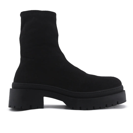 Lefties Zipper Suede Ankle Boot