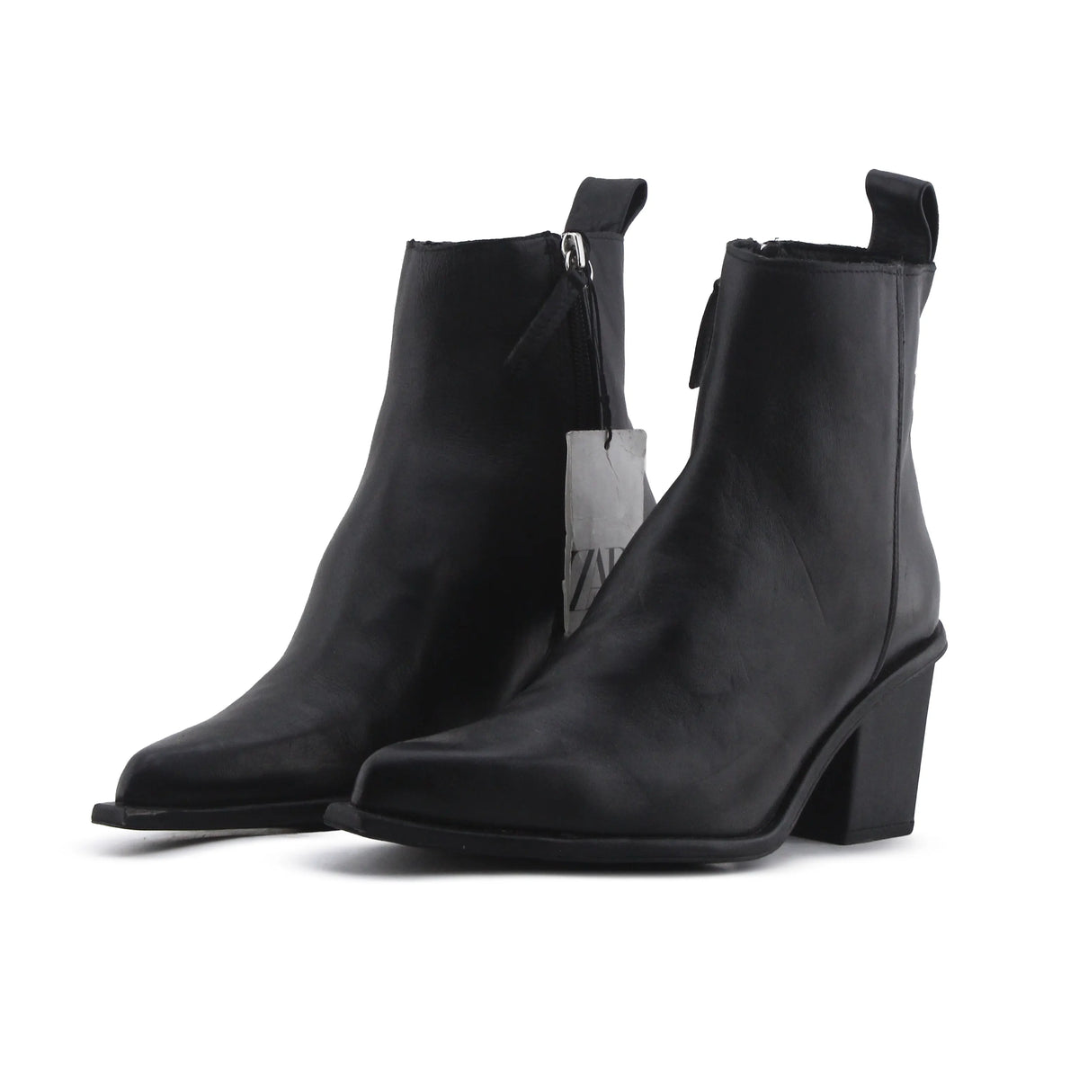 Zara Zipper Ankle Boot | 100% Authentic Leather