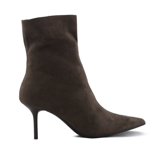 Zara Zipper Suede Ankle Boot