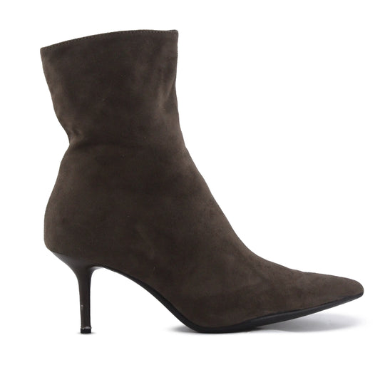 Zara Zipper Suede Ankle Boot