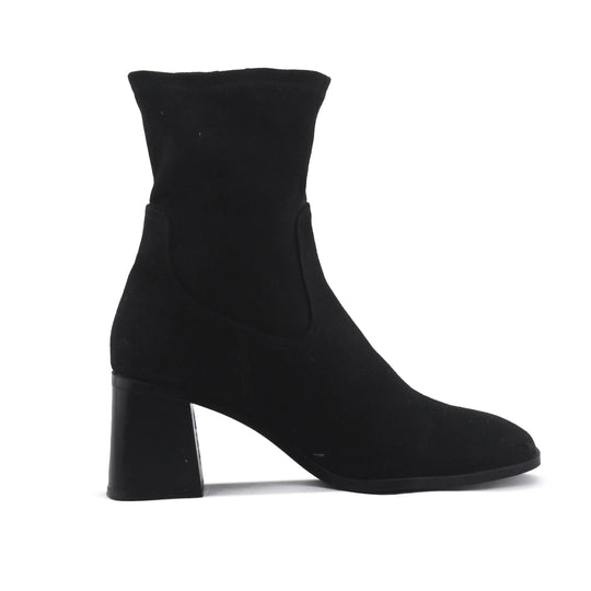 Zara Zipper Suede Ankle Boot