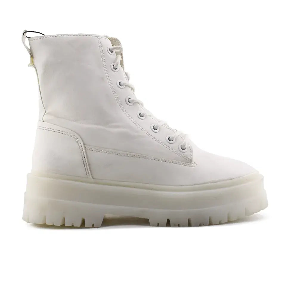 Stradivarius Lace Up Combat Ankle Boots (100% Authentic Leather)
